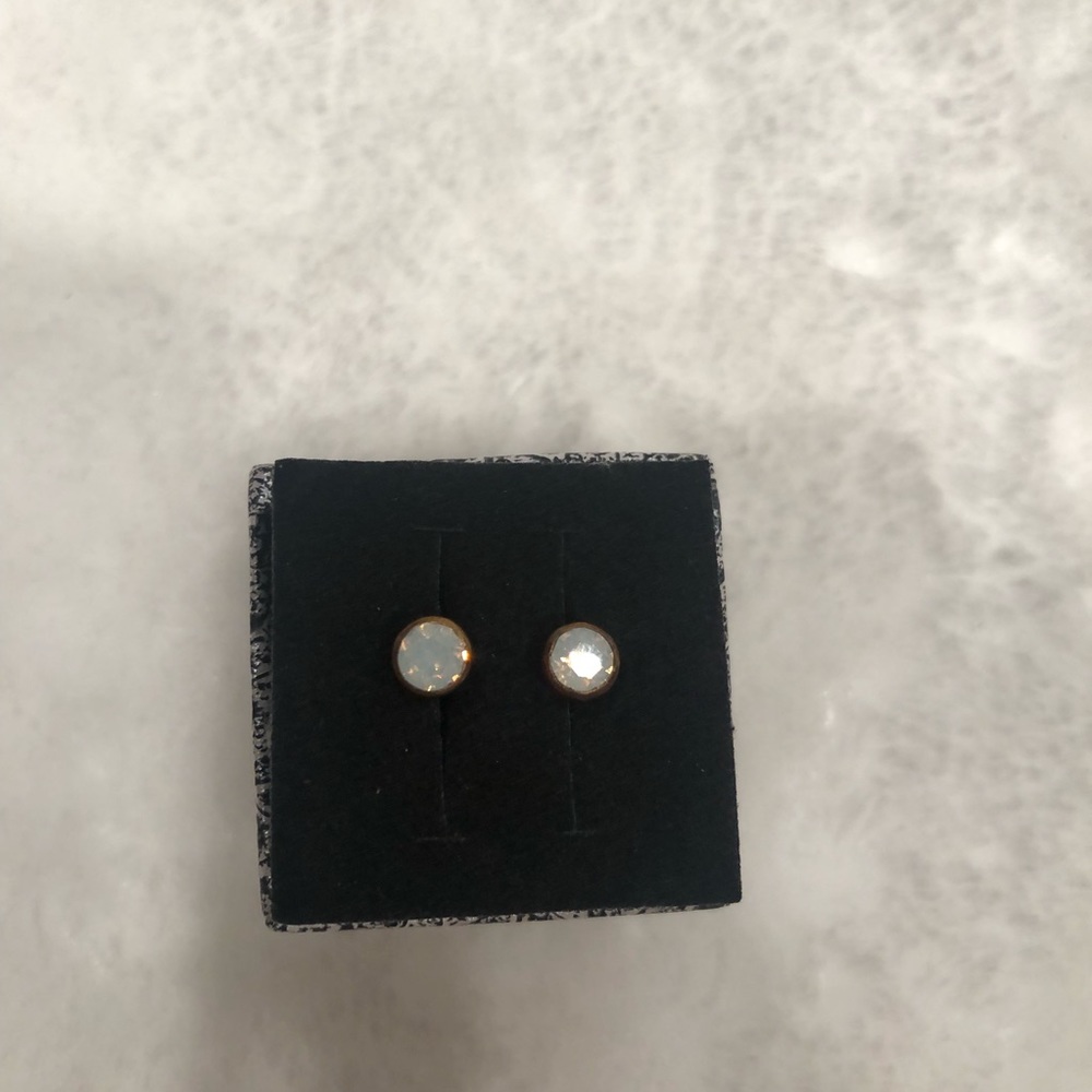 Icy gem earrings.